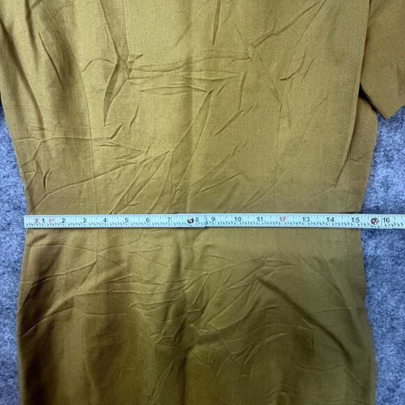 Vintage Collection Point of View Dress Womens 8 Mustard Mod Chic Scandi Minimal - Picture 4 of 5